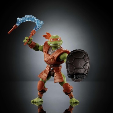 Figura Michelangelo Turtles of Grayskull TMNT X MOTU Articulada 15 cms