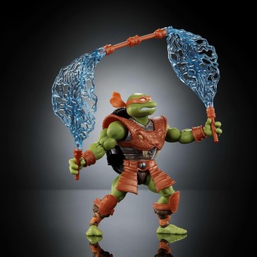 Figura Michelangelo Turtles of Grayskull TMNT X MOTU Articulada 15 cms