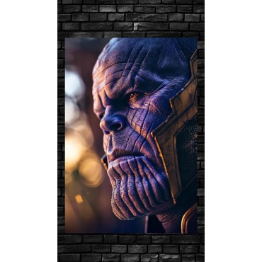 Placa Decorativa Thanos Marvel Metálica Cuadro Póster HD 