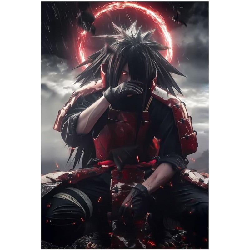 Placa Decorativa Madara Uchiha Metálica Cuadro Póster HD