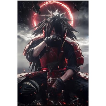 Placa Decorativa Madara Uchiha Naruto Metálica Cuadro Póster HD