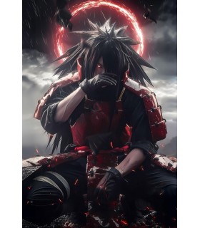 Placa Decorativa Madara Uchiha Naruto Metálica Cuadro Póster HD