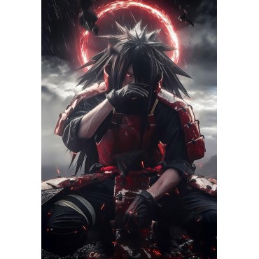 Placa Decorativa Madara Uchiha Naruto Metálica Cuadro Póster HD