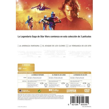 Star Wars. Episodio I: La Amenaza Fantasma + Star Wars. Episodio Ii: El Ataque De Los Clones + Star Wars. Episodio Iii: La Venga