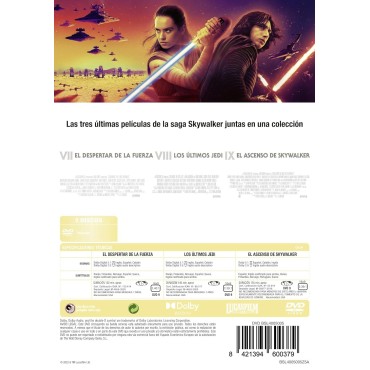 Star Wars: El Despertar De La Fuerza + Star Wars: Los Últimos Jedi + Star Wars: El Ascenso De Skywalker (3 discos) [DVD] (2015#2