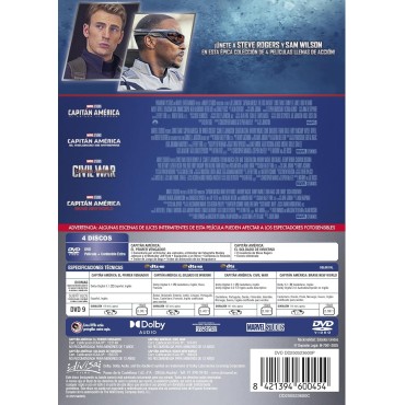 Capitán América: Colección 4 Películas (4 discos, Edición con funda) [DVD] (Varios años) Captain America