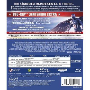 Capitán América: Brave New World [4K UHD, Blu-ray] (2025) Captain America: Brave New World