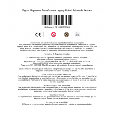 Figura Magneous Transformers Legacy United Articulada 14 cms