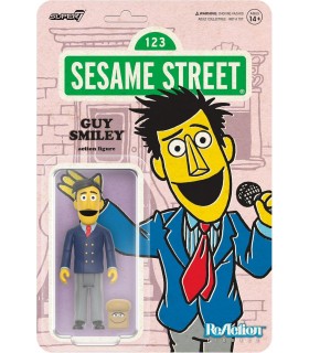 Figura Guy Smiley Sesame Street Barrio Sésamo Articulada 10 cms