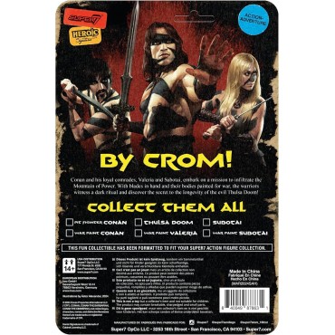 Figura Subotai Pintura De Guerra Conan El Bárbaro Articulada 10 cms