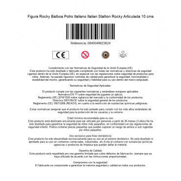 Figura Rocky Balboa Potro Italiano Italian Stallion Rocky Articulada 10 cms