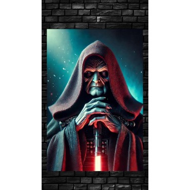 Placa Decorativa Palpatine Star Wars Metálica Cuadro Póster HD 