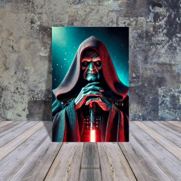 Placa Decorativa Palpatine Star Wars Metálica Cuadro Póster HD 