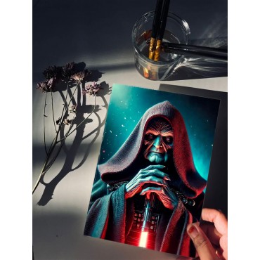 Placa Decorativa Palpatine Star Wars Metálica Cuadro Póster HD 