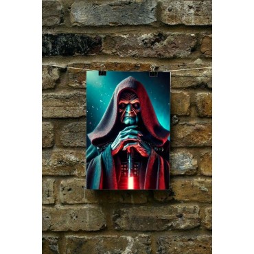 Placa Decorativa Palpatine Star Wars Metálica Cuadro Póster HD 