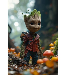 Placa Decorativa Groot Guardianes De La Galaxia Metálica Póster HD 