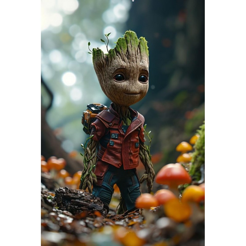 Placa Decorativa Groot Guardianes De La Galaxia Metálica Póster HD 
