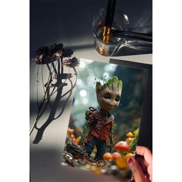 Placa Decorativa Groot Guardianes De La Galaxia Metálica Póster HD 