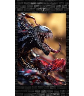 Placa Decorativa Venom Marvel Metálica Cuadro Póster HD