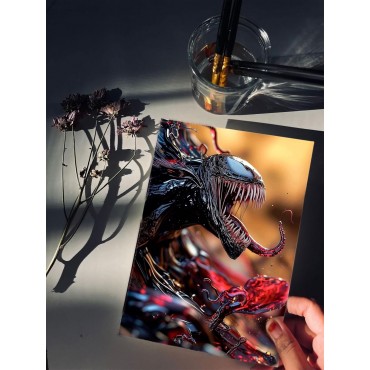 Placa Decorativa Venom Marvel Metálica Cuadro Póster HD