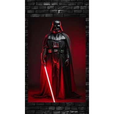 Placa Decorativa Darth Vader Star Wars Metálica Cuadro Póster HD 