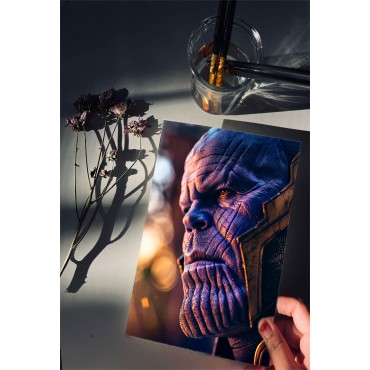 Placa Decorativa Thanos Marvel Metálica Cuadro Póster HD 