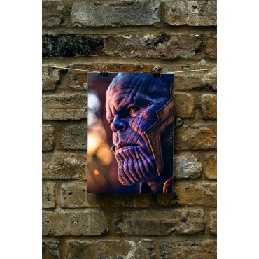 Placa Decorativa Thanos Marvel Metálica Cuadro Póster HD 