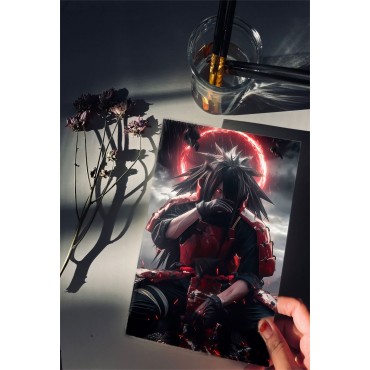 Placa Decorativa Madara Uchiha Naruto Metálica Cuadro Póster HD