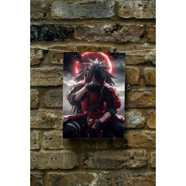 Placa Decorativa Madara Uchiha Naruto Metálica Cuadro Póster HD