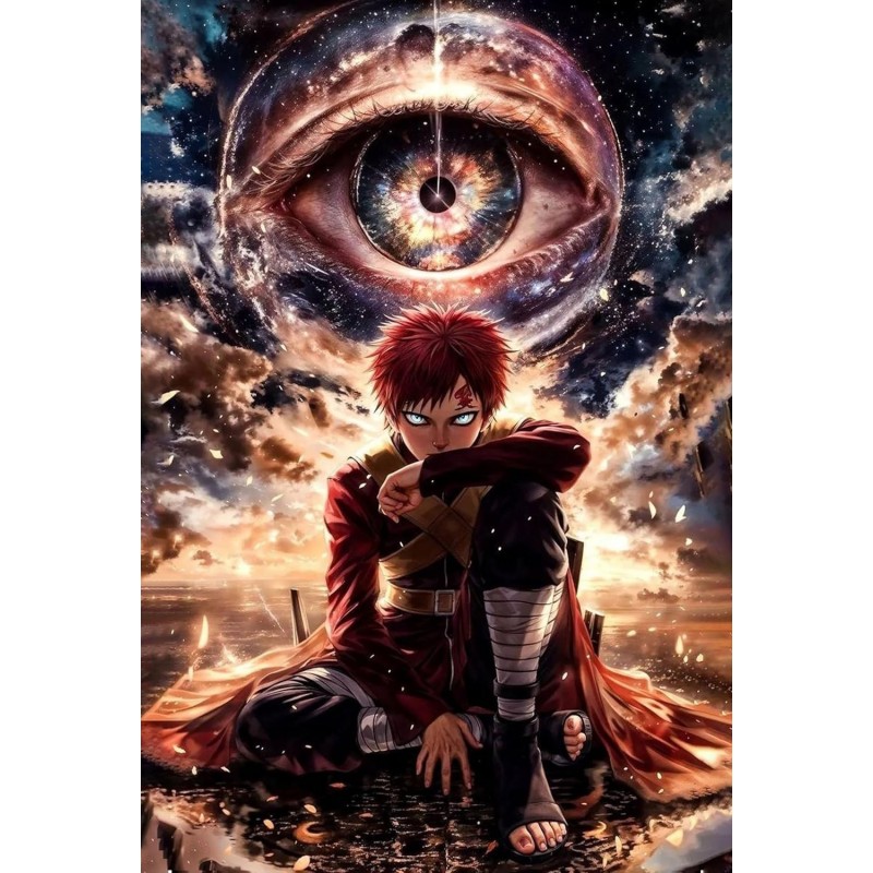 Placa Decorativa Gaara Naruto Metálica Cuadro Póster HD 