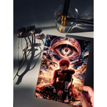 Placa Decorativa Gaara Naruto Metálica Cuadro Póster HD 