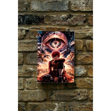 Placa Decorativa Gaara Naruto Metálica Cuadro Póster HD 