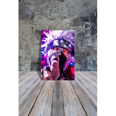 Placa Decorativa Kakashi Hatake Naruto Metálica Cuadro Póster HD 