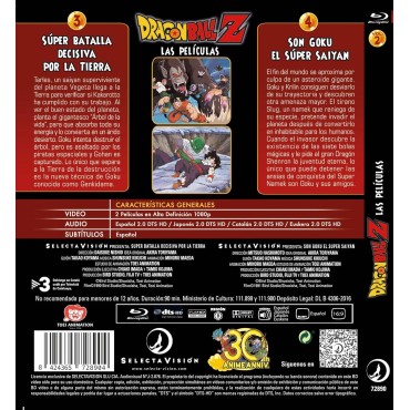 Dragon Ball Z Las Películas (VOL.2, películas 3 y 4) [Blu-ray] (1989)