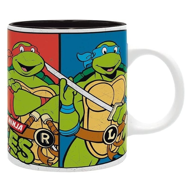 Taza TMNT Retratos Las Tortugas Ninja Cerámica 320 mls