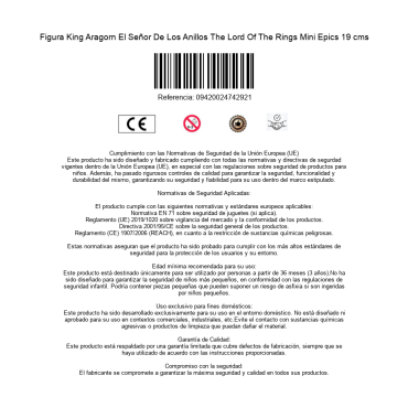 Figura King Aragorn El Señor De Los Anillos The Lord Of The Rings Mini Epics 19 cms