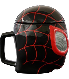 Taza 3D Miles Morales Spider-Man Marvel Cerámica 450 mls