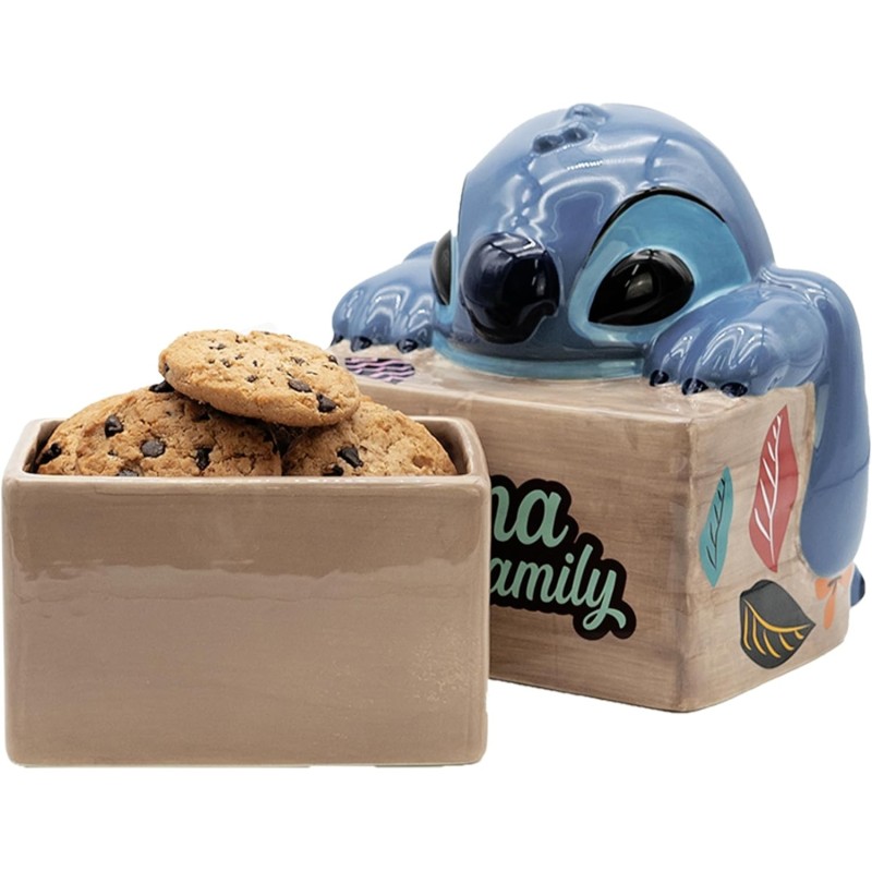 Bote de Galletas Ohana Means Family Lilo & Stitch Disney Cerámica 