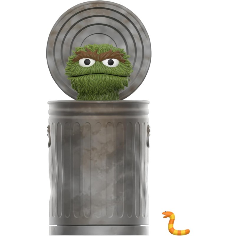 Figura Oscar The Grouch Sesame Street Barrio Sésamo Articulada 10 cm