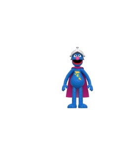 Figura Super Grover Súper Coco Sesame Street Barrio Sésamo Articulada 10 cms