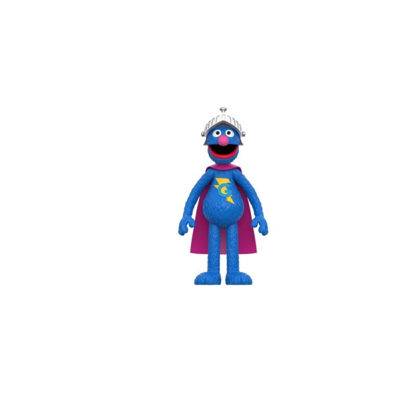 Figura Super Grover Súper Coco Sesame Street Barrio Sésamo Articulada 10 cms