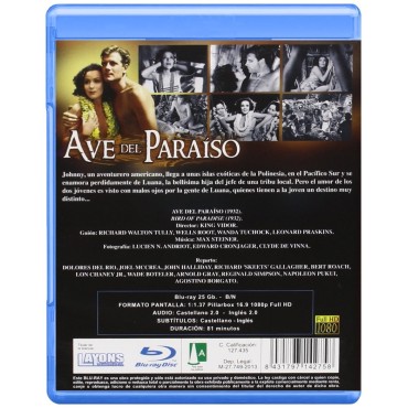 Ave del Paraíso [Blu-ray R] (1932) Bird Of Paradise
