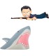 Figuras Decorativas Tiburón y Martin Brody Jaws Comic Ons 8 cms