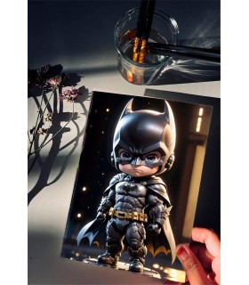 Placa Decorativa Baby Batman CHIBI Metálica Cuadro Póster HD