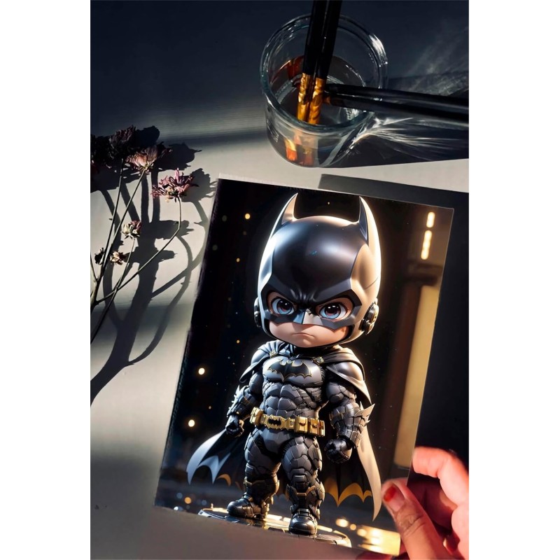 Placa Decorativa Baby Batman CHIBI Metálica Cuadro Póster HD