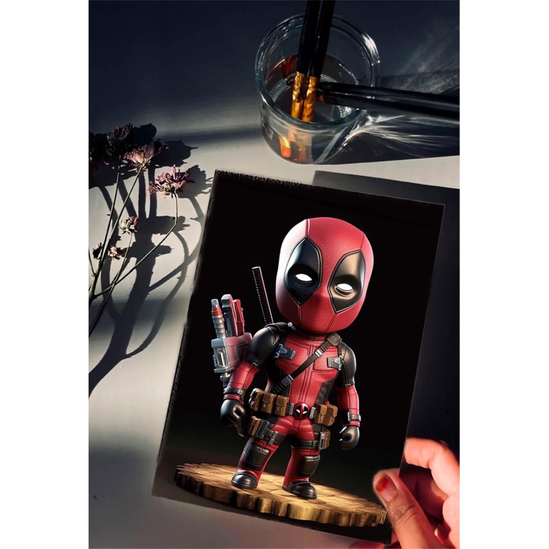 Placa Decorativa Baby Deadpool CHIBI Metálica Cuadro Póster HD