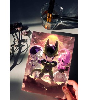 Placa Decorativa Baby Villanos Z CHIBI Metálica Cuadro Póster HD