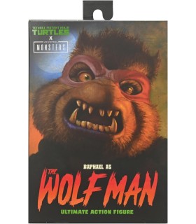Figura Ultimate Raphael Wolf Man TMNT Universal Monsters Articulada 20 cms