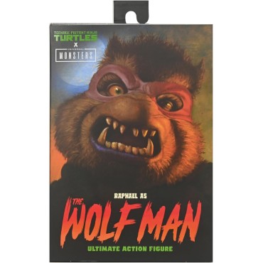 Figura Ultimate Raphael Wolf Man TMNT Universal Monsters Articulada 20 cms