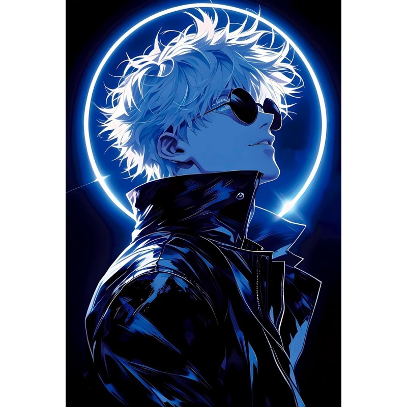 Placa Decorativa Satoru Gojō Jujutsu Kaisen Metálica Cuadro Póster HD